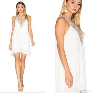 Show Me Your Mumu Liza Dress Beadiful White sleeveless mini white swing dress